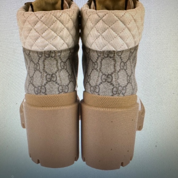 Gucci Women's GG Platform High Block Heel Ankle Boots - Picture 4 of 5